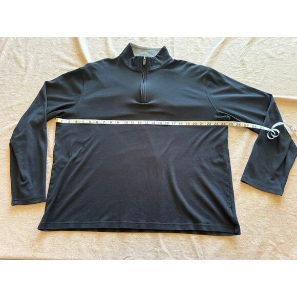 Michael Kors Quarter Zip Cotton Pullover Black Men's XL - Picture 4 of 6